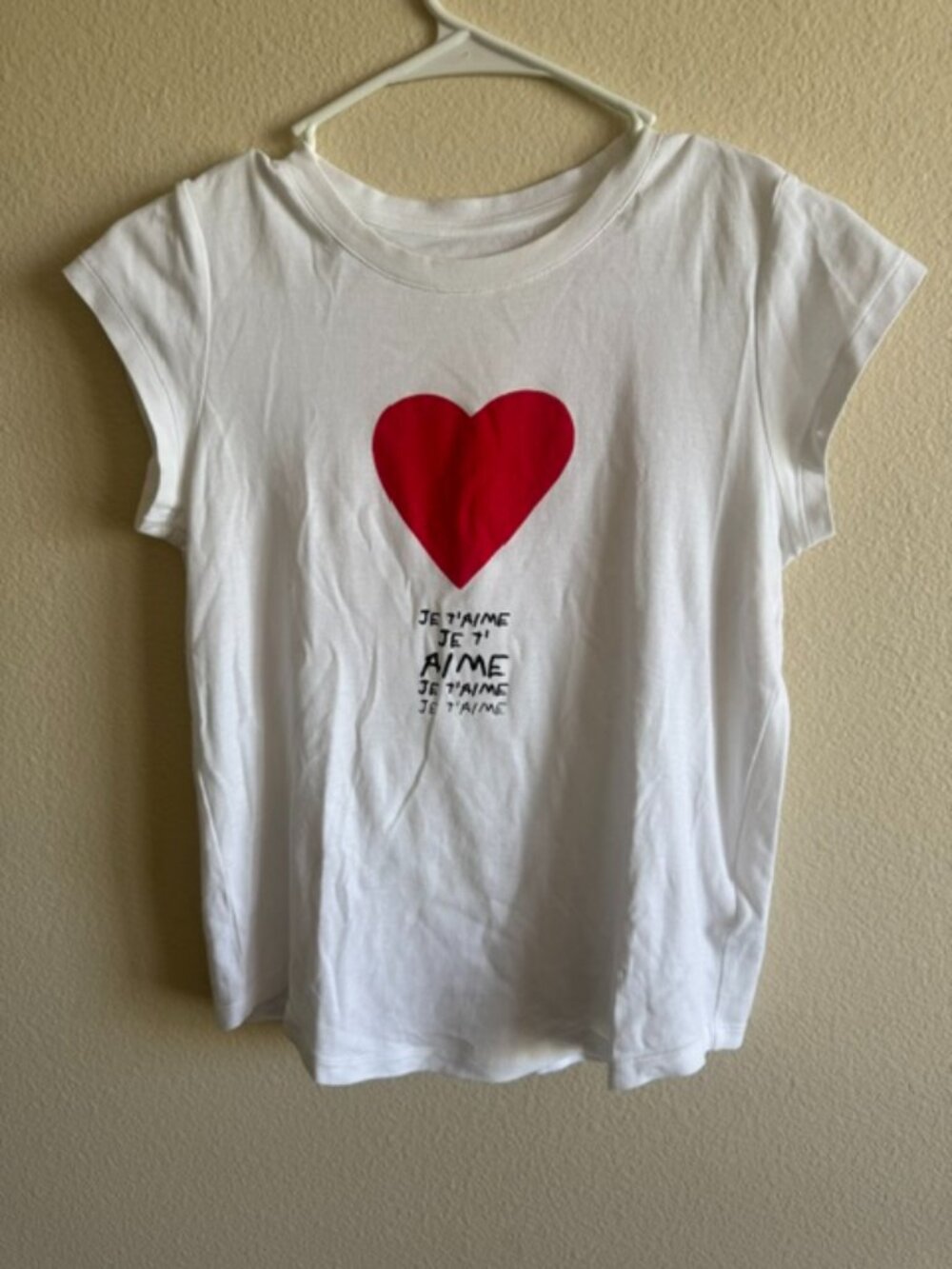 Zadig et Voltaire White Skinny Je T'aime T-shirt